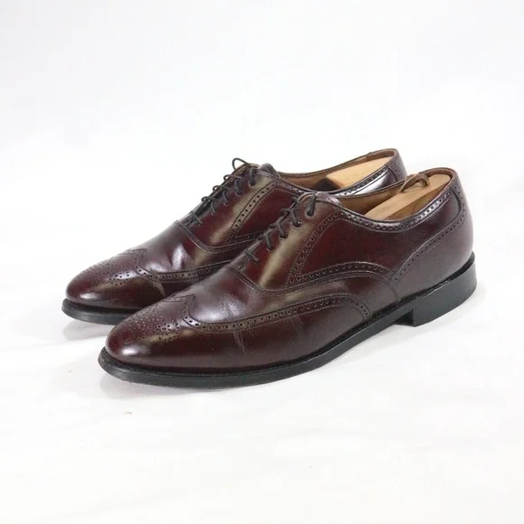 BOSTONIAN CLASSICS Burgundy Wingtip Oxford Shoes Sz 10 US Men - Picture 3 of 8